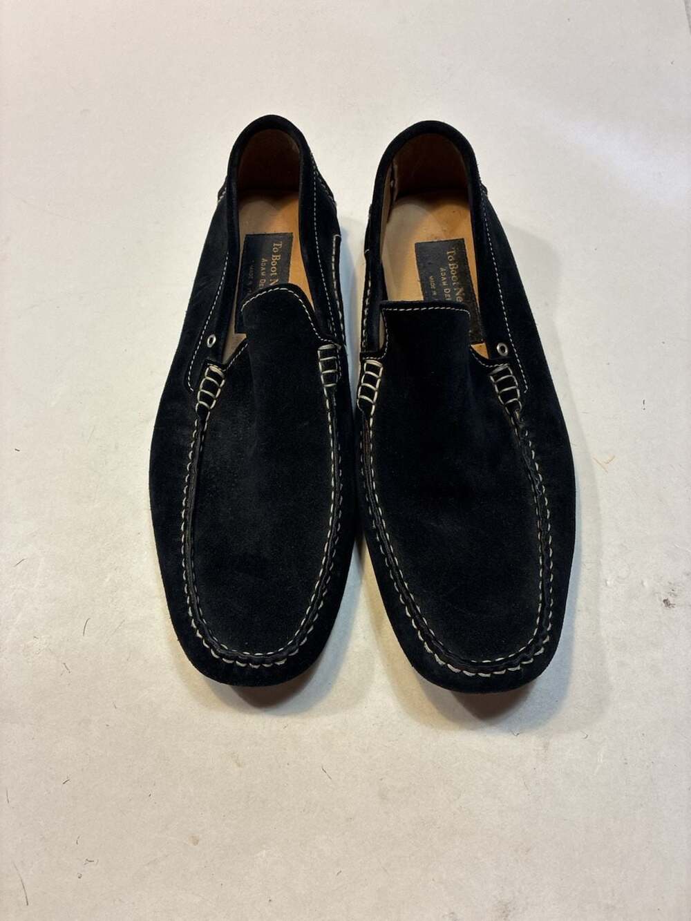 To Boot New York Carson Driver Black Suede Loafers Slip-On Shoes